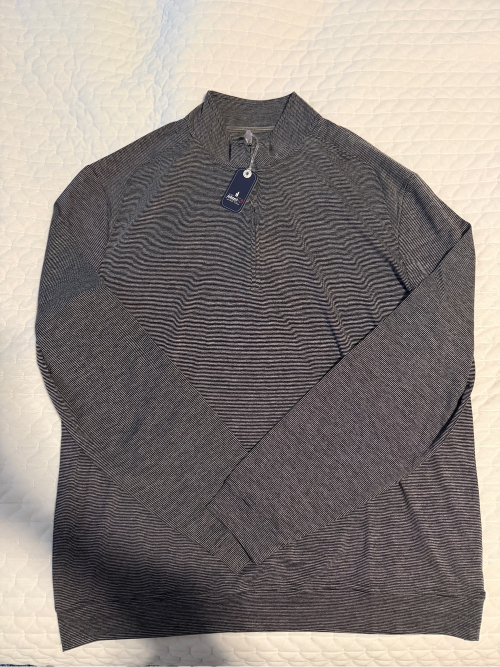 Johnnie-O Black & Gray Men’s Quarter-Zip Performance Pullover